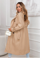 Długi Mantel z paskiem Changing Of Seasons Beige