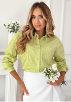 Bawełniana Hemd w kwiaty Marbella Gelb