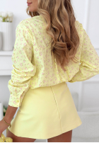 Bawełniana koszula w kwiaty Marbella żółta