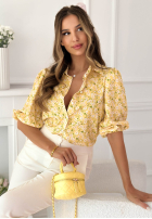 Kwiecista Hemd z bufkami Jordyn Pistaziengrün