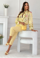 Kwiecista Hemd z żabotem Miriam Pistaziengrün