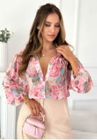 Wzorzysta Hemd z falbankami Annette Rosa