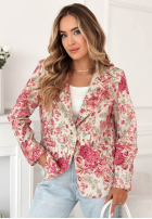 Żakardowa Blazer w kwiaty Catarina Rosa