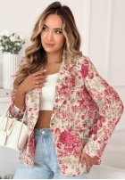 Żakardowa Blazer w kwiaty Catarina Rosa