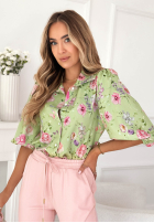 Kwiecista Hemd z bufkami Dakota Pistaziengrün