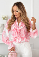 Kwiecista Hemd z żabotem Dorotha Rosa