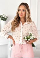 Hemd w kwiaty Floriana Weiß