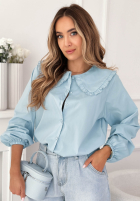 Koszula z ozdobnym kołnierzem Martha żółta