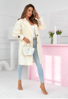 Długi Mantel Janette Ecru