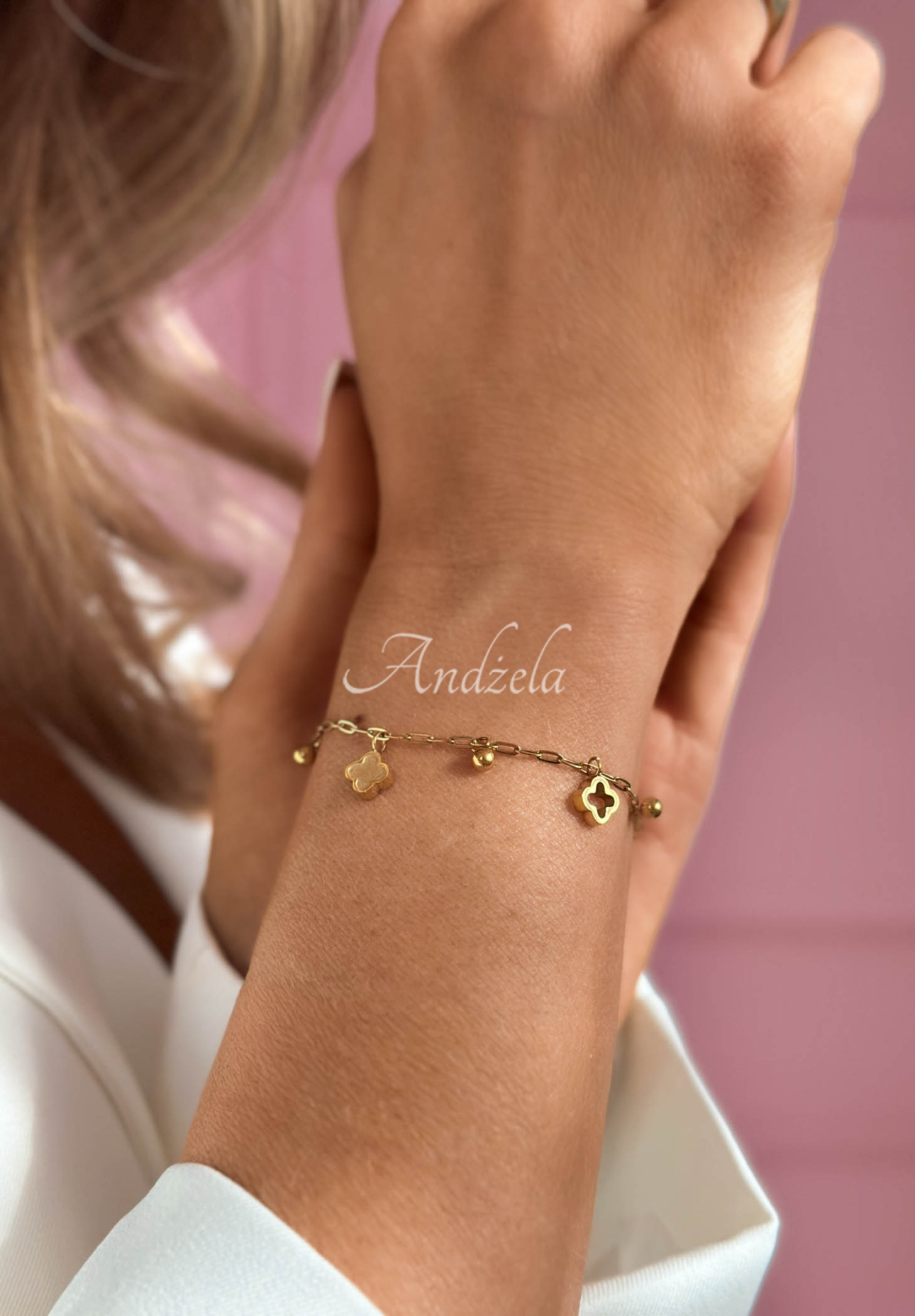 Kleeblatt-Armband Golden Clover Gold