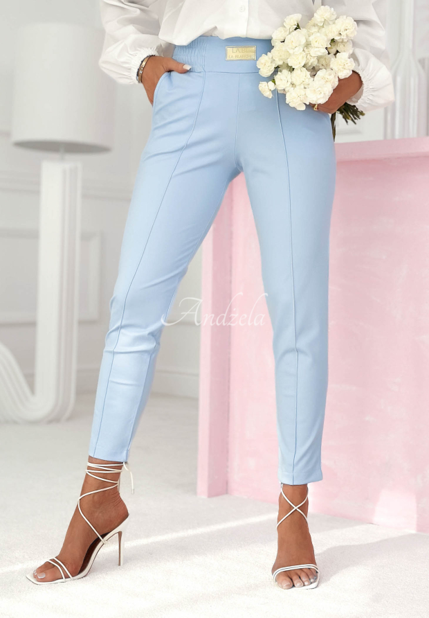 Stoff Hosen Pretty On Point Himmelblau