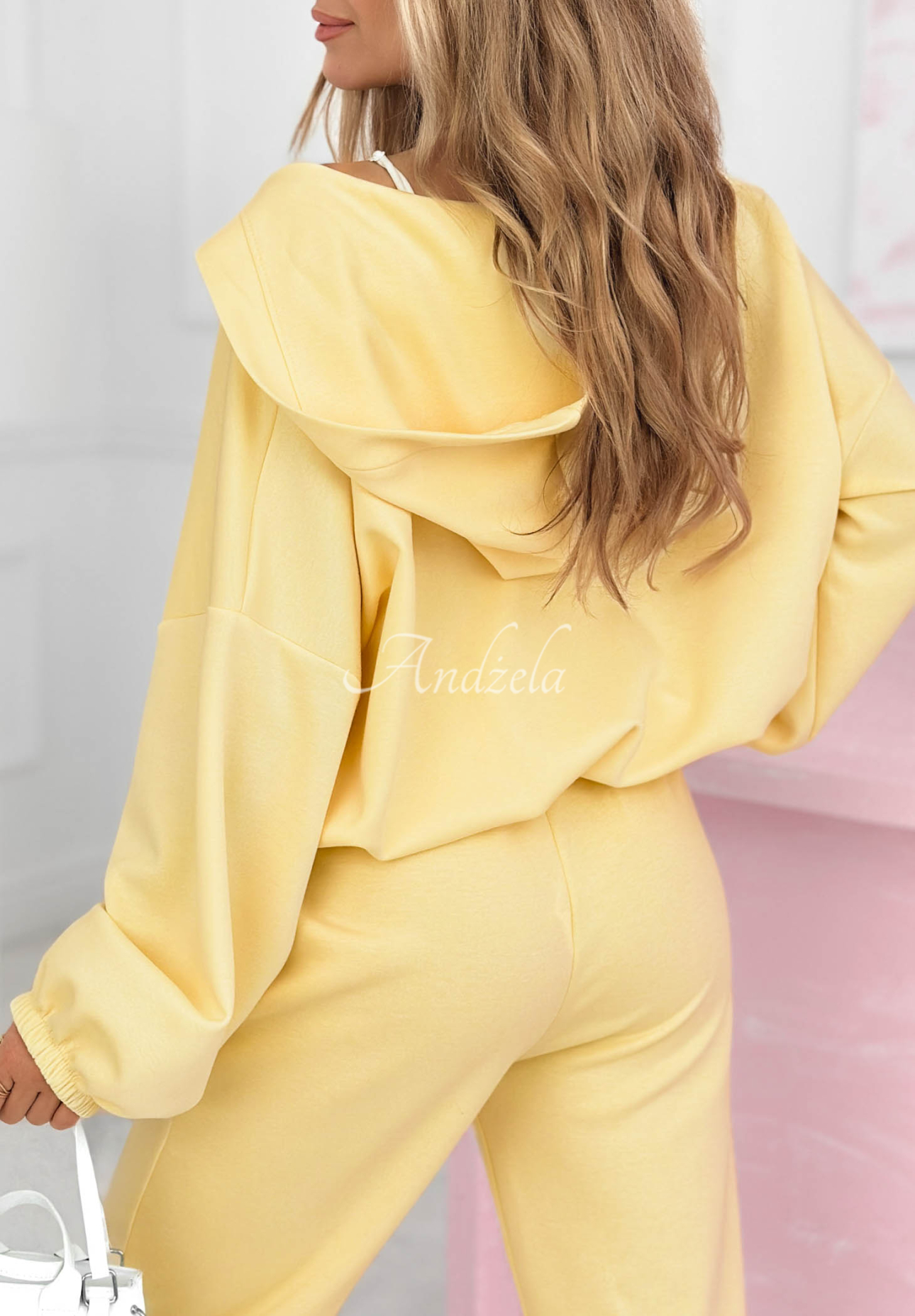 Kaia yellow viscose tracksuit set