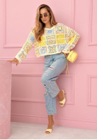 Ażurowy sweterek boho Yasmine Rosa