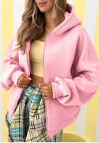 Sweatshirt z kapturem oversize Don't Tell Gelb