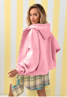 Sweatshirt z kapturem oversize Don't Tell Gelb