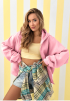 Sweatshirt z kapturem oversize Don't Tell Gelb