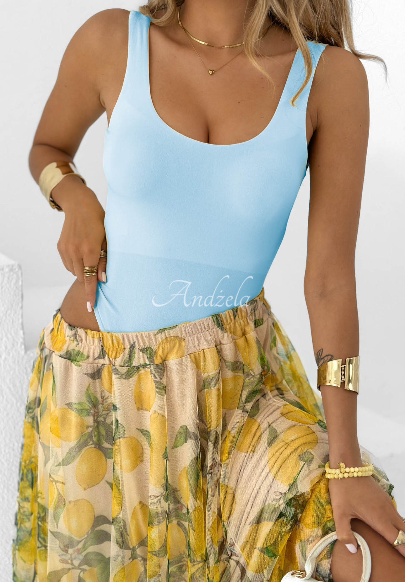 Body mit Trägern Hold My Heart Himmelblau