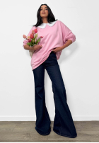 Sweatshirt z wiązanym kołnierzykiem La Milla Kimberly Rosa