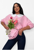 Bluza z wiązanym kołnierzykiem La Milla Kimberly różowa