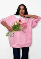 Bluza z wiązanym kołnierzykiem La Milla Kimberly różowa