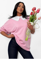 Sweatshirt z wiązanym kołnierzykiem La Milla Kimberly Rosa