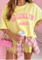 T-Shirt z napisem Brooklyn Mood Gelb