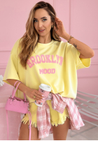 T-Shirt z napisem Brooklyn Mood Gelb