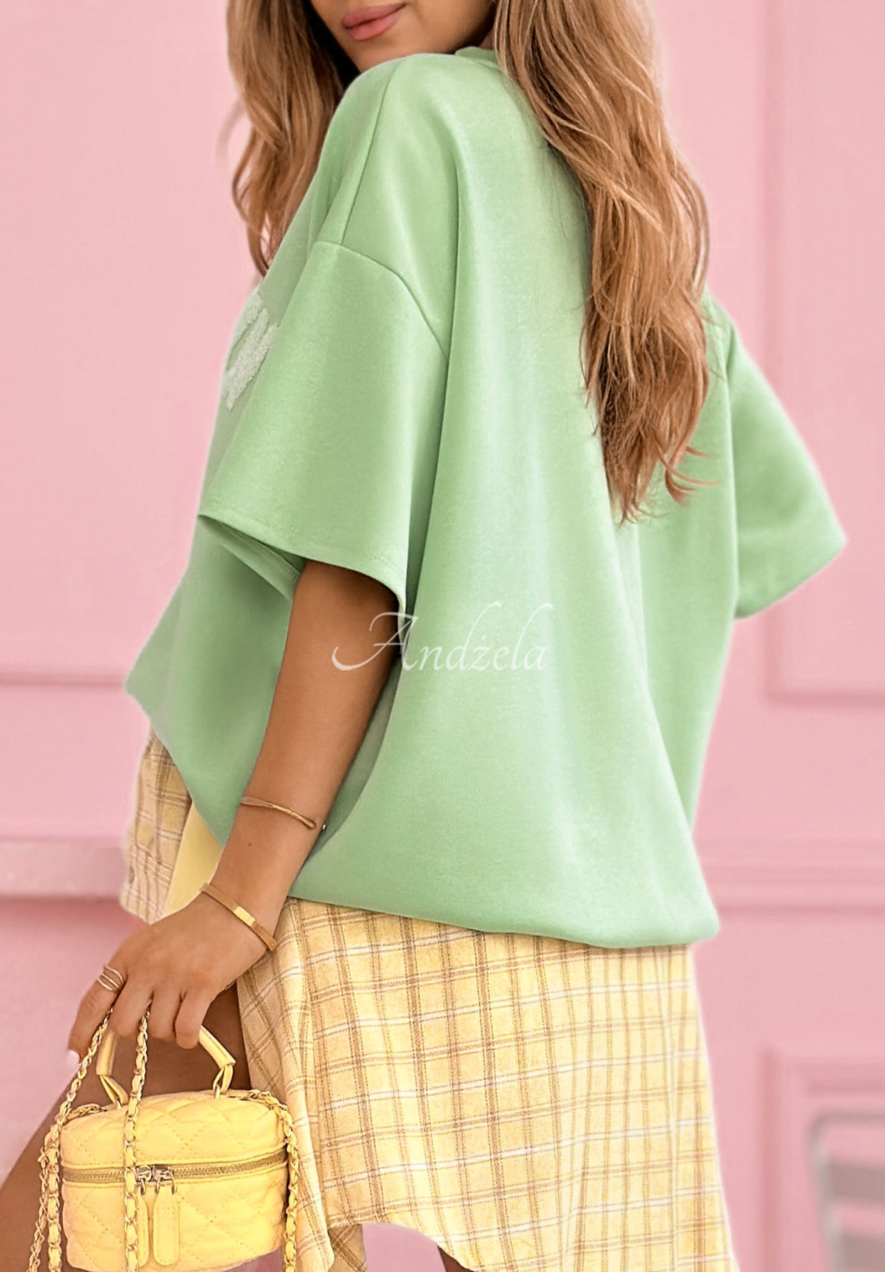 Oversize-T-Shirt mit Viskose und Modal Brooklyn Mood Pistaziengrün