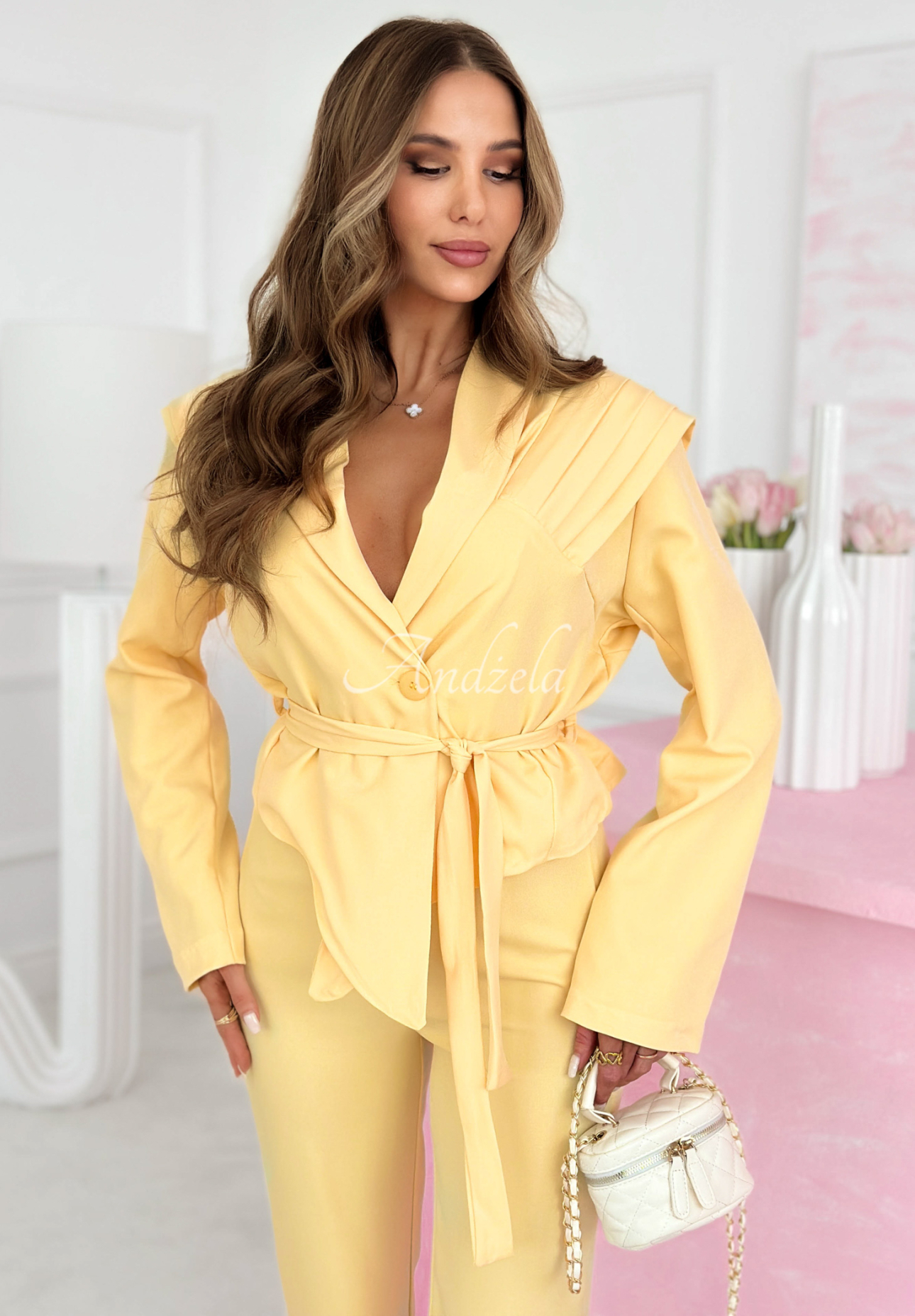 Elegant women's suit Everything Seems Possible yellow