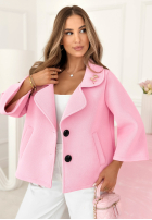 Krótki płaszcz z kołnierzem Maristella żółty