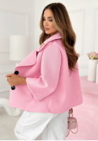 Krótki płaszcz z kołnierzem Maristella żółty