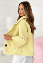 Krótki Mantel z kołnierzem Maristella Gelb