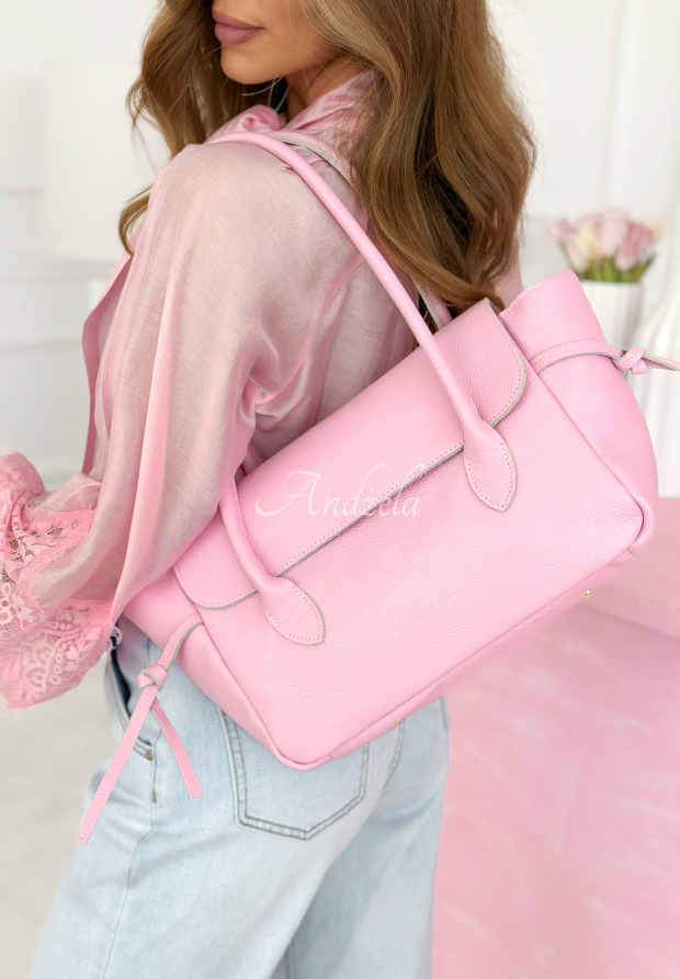 Ledertasche Patrice Puderrosa