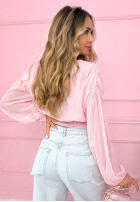 Gorsetowa Bluse z marszczeniami Another Look Weiß