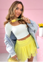 Spódnico-spodenki z falbanką All Over Again biała