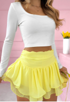 Spódnico-spodenki z falbanką All Over Again Weiß