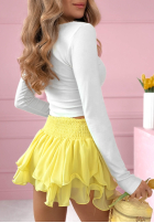 Spódnico-spodenki z falbanką All Over Again Weiß