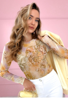 Siateczkowe body w kwiaty Skylar Rosa
