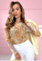 Siateczkowe body w kwiaty Skylar Rosa