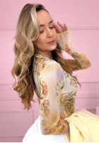 Siateczkowe body w kwiaty Skylar Rosa