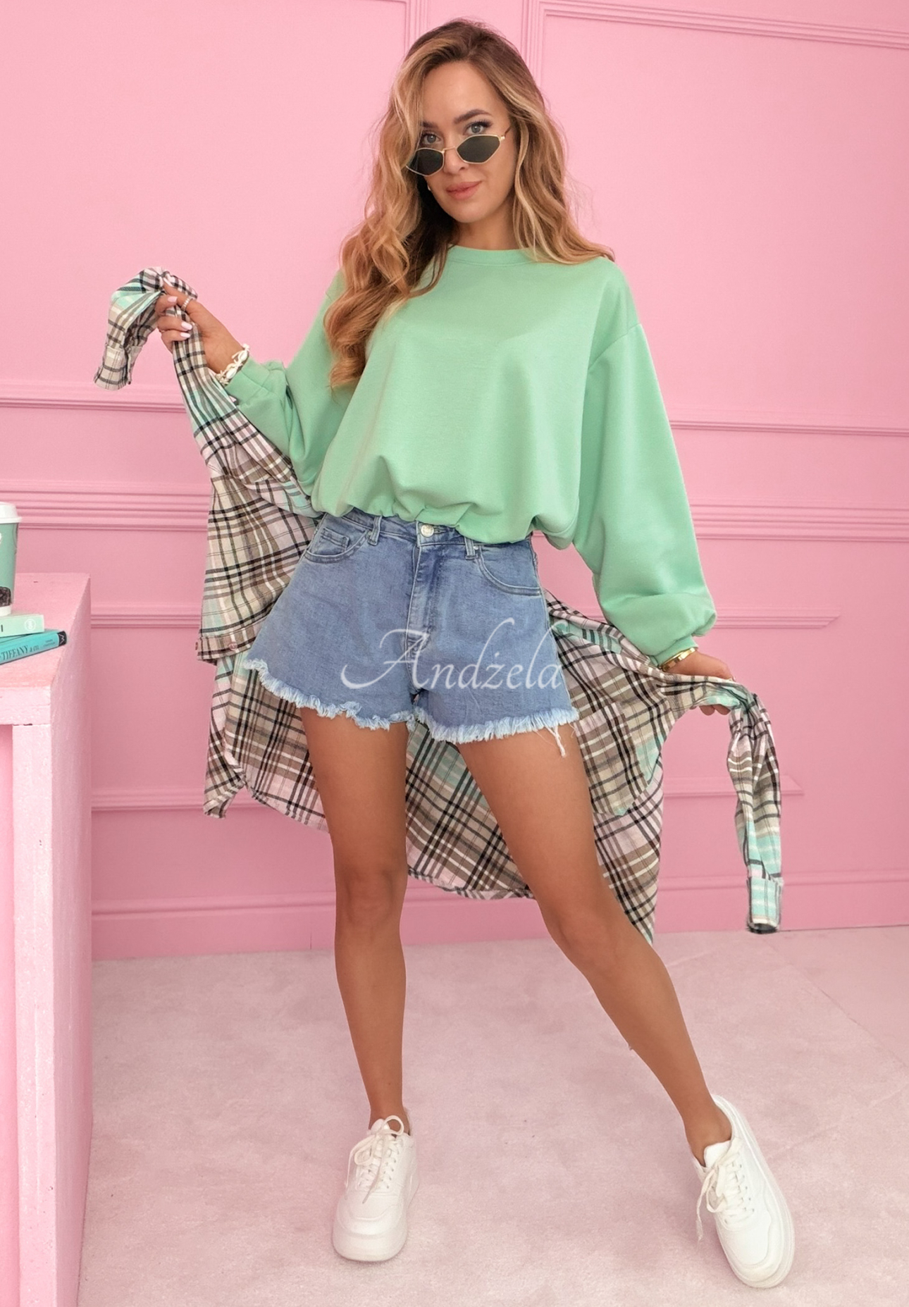 Pullover-Sweatshirt Lorraine Pistaziengrün