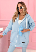 Rozpinana bluza z kapturem Siempre błękitna II