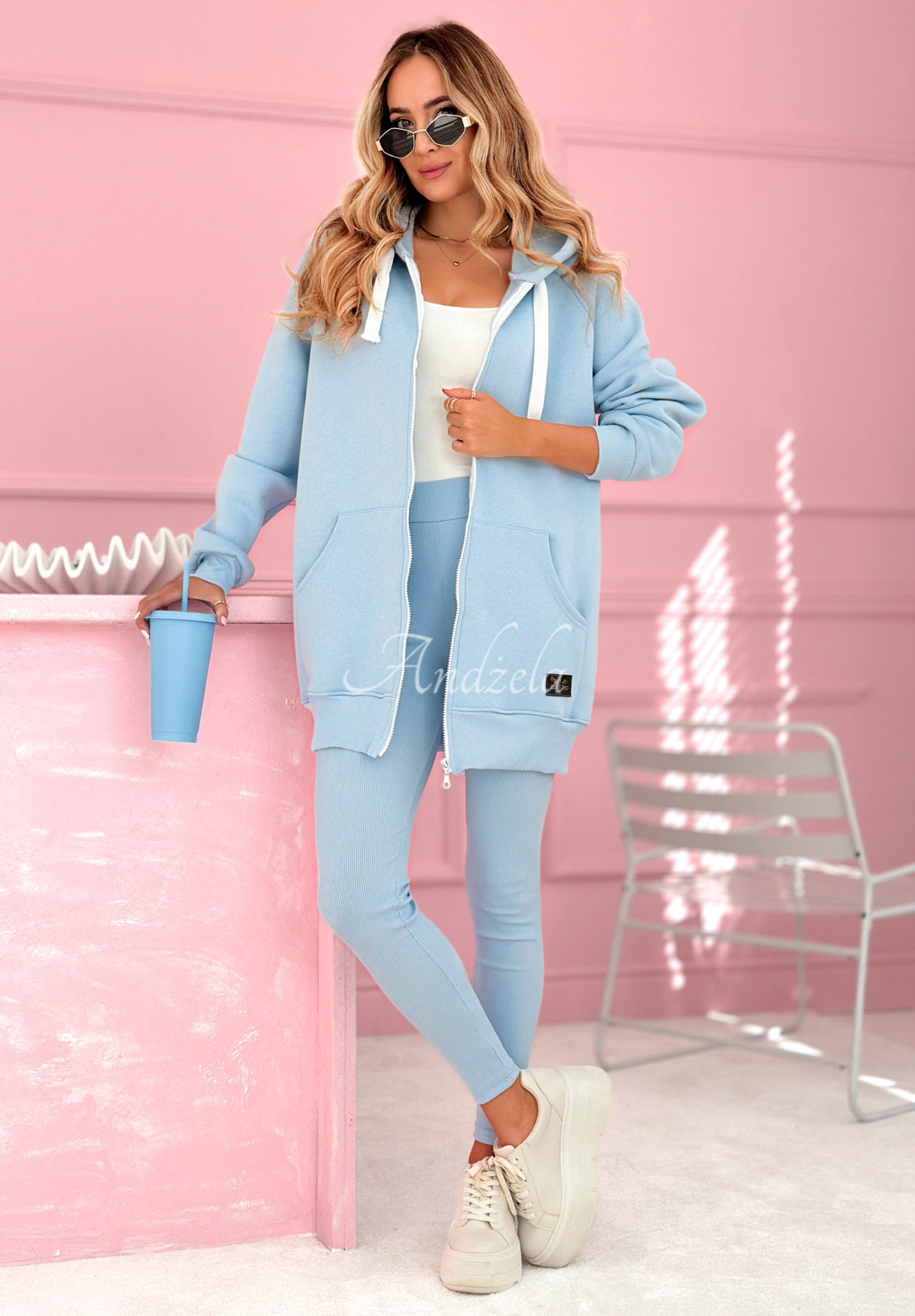 Siempre blue II striped leggings