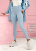 Prążkowane Leggings Siempre Himmelblau