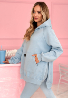 Rozpinana Sweatshirt z kapturem Siempre in baby blue