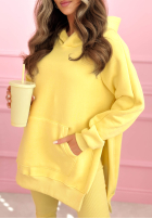 Sweatshirt z kieszenią i kapturem Siempre in pink