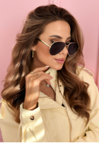 Brille przeciwsłoneczne City Shades Gold-Braun