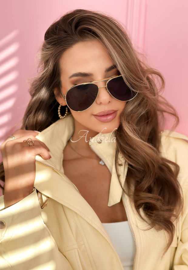 Sonnenbrille Saw It Twice Gold-Schwarz