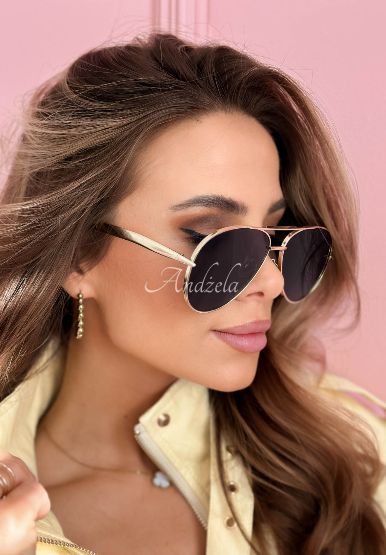 Sonnenbrille Saw It Twice Gold-Schwarz