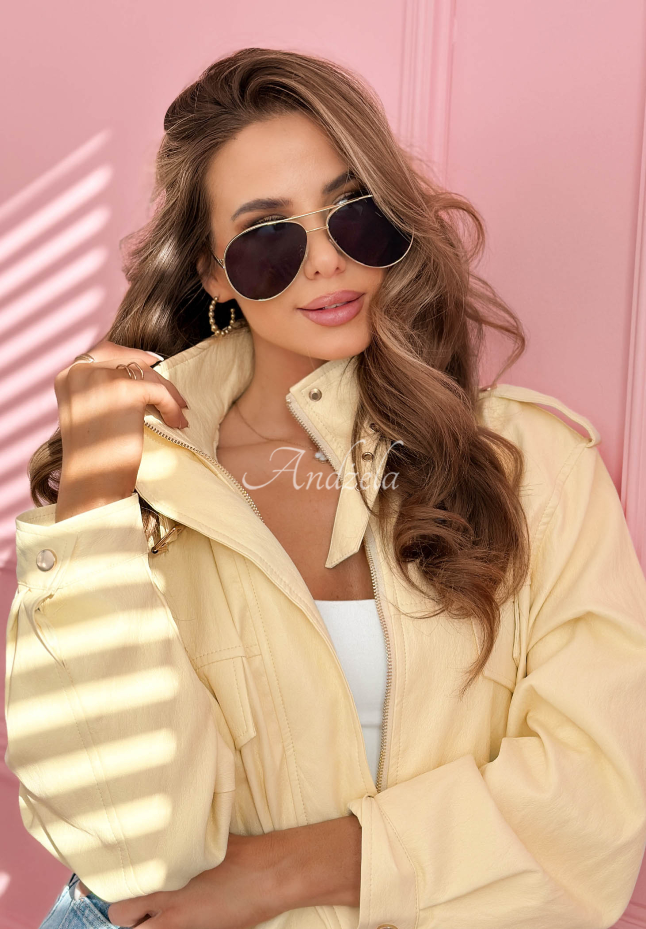 Sonnenbrille Saw It Twice Gold-Schwarz